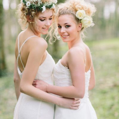 Hochzeit-/Galafrisur mit besonderem Make-Up