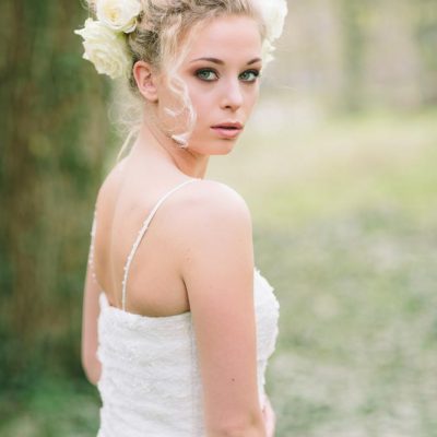 Hochzeit-/Galafrisur mit besonderem Make-Up