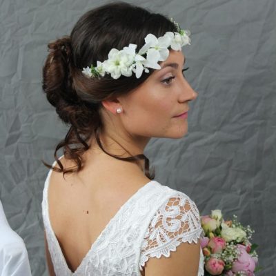 Hochzeit-/Galafrisur mit besonderem Make-Up